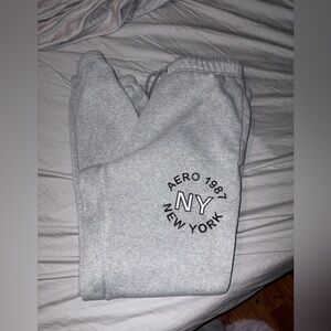 Aeropostale Light Gray Fleece Pants